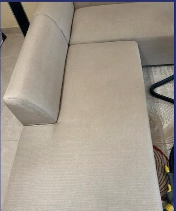 The same sofa after Top Touch cleaning